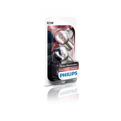 Лампа розжарювання Philips P21W VisionPlus, 2шт/блістер 12498VPB2 фото №2