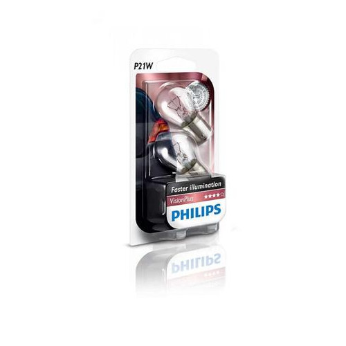 Лампа розжарювання Philips P21W VisionPlus, 2шт/блістер 12498VPB2 фото №1