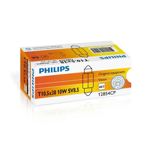 Лампа розжарювання Philips Festoon T10.5X38 10шт/картон 12854CP фото №1