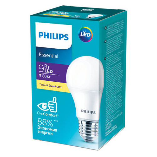 Світлодіодна лампа Philips ESS LEDBulb 9W 900lm E27 830 1CT/12 RCA (929002299287) фото №2