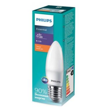 Лампочка Philips ESSLEDCandle 4-40W E27 827 B35NDFR RCA (929001886307) фото №2