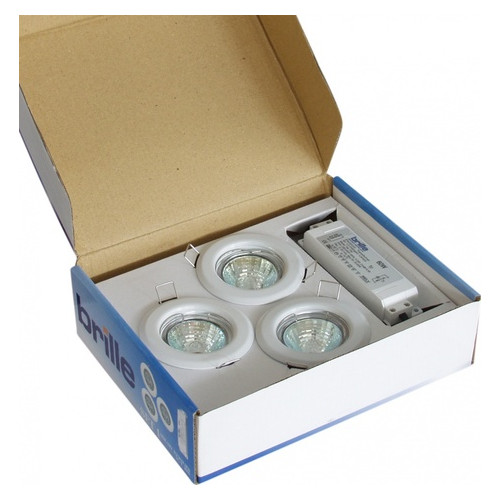 Комплект точкових світильників Brille SET 1/HDL-S 02 WH (82) 3x20W W/T фото №1