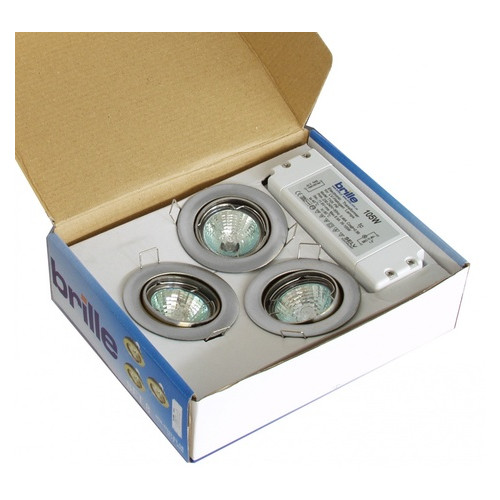 Комплект світильників точкових Brille SET 2/HDL-S02 Chrome (82) 3x20W W/T фото №1
