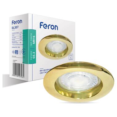 Світильник точковий вбудований Feron DL307 золото фото №1