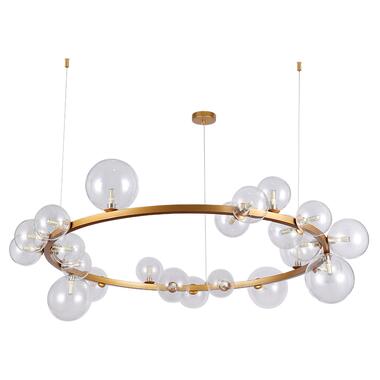 Люстра молекула подвесная кольцо Levistella 918LP267-24 XGD+CL золото плафоны прозрачные фото №1