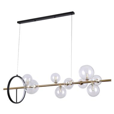 Люстра молекула подвесная Levistella 918LP267-10 GAB+CL черная + бронза плафоны прозрачные фото №1