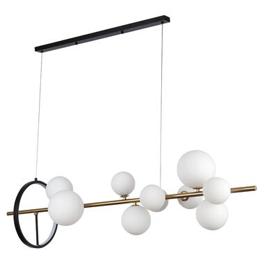 Люстра молекула подвесная Levistella 918LP267-10 GAB+WH черная + бронза плафоны белые фото №1