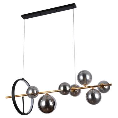 Люстра молекула подвесная Levistella 918LP267-7 DDG+BK черная + золото плафоны черные фото №1