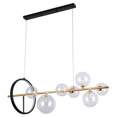 Люстра молекула подвесная Levistella 918LP267-7 DDG+CL черная + золото плафоны прозрачные фото №1