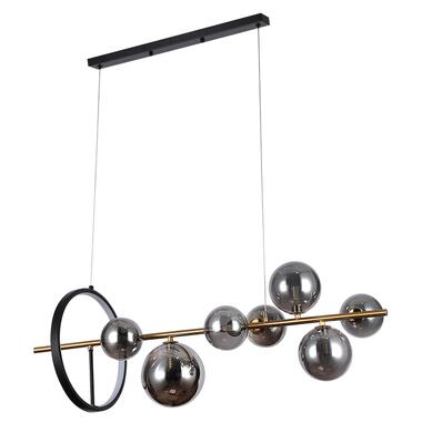 Люстра молекула подвесная Levistella 918LP267-7 GAB+BK черная + бронза плафоны черные фото №1