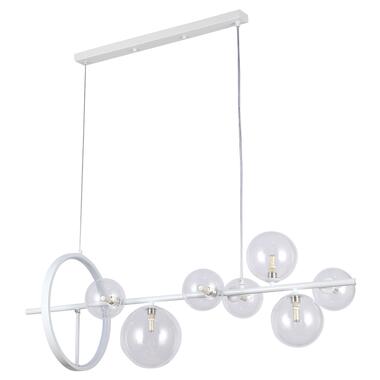 Люстра молекула подвесная Levistella 918LP267-7 WH+CL белая плафоны прозрачные фото №1