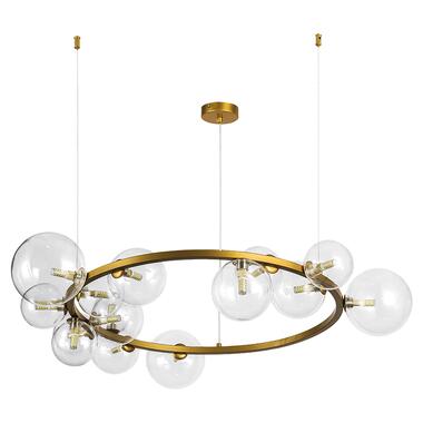 Люстра молекула подвесная кольцо Levistella 918LP267-15 DDG (XGD+CL) золото плафоны прозрачные фото №1