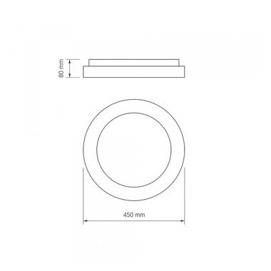 Светильник потолочный светодиодный LED VIDEX EDGE-RC-72W-BLACK (VLE-ERC-72B) черный + белый  фото №6