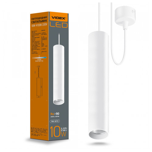 LED светильник подвесной накладной VIDEX 10W 4100K белый (VL-SP-10034W) фото №1