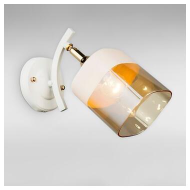 Настінний світильник Бра Light House SR-18527/1W FG+WT L270*W110*H150 білий + золото, колір плафона білий + медовий фото №1