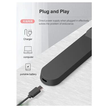 Светильник аккумуляторный магнитный XO YH08A Kubi 1200mAh LED черный фото №4