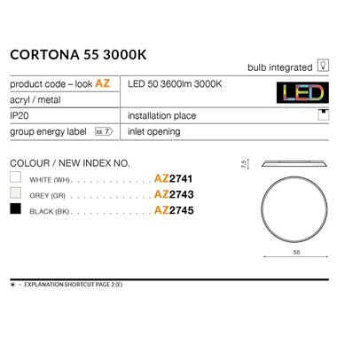 Потолочный светильник AZzardo CORTONA AZ2739 фото №2