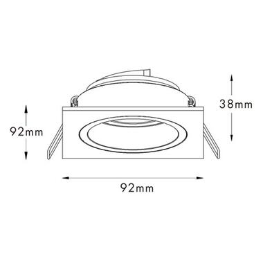 Точечный светильник Zuma Line CHUCK DL SQUARE 92704 фото №2