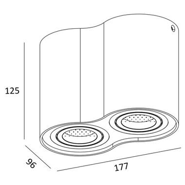 Точечный светильник Zuma Line RONDOO 50407-BK фото №2