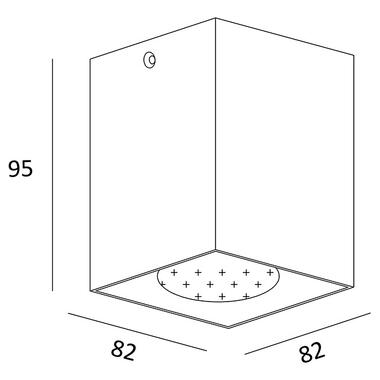 Точечный светильник Zuma Line SQUARE 50475-BK фото №2