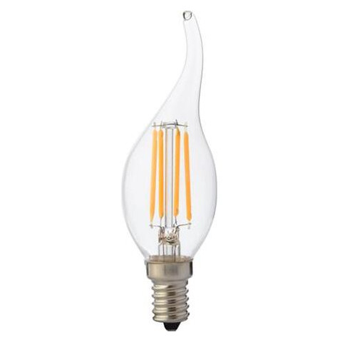 Світлодіодна лампа Filament flame - 6 6W свічка на вітрі Е14 2700К Horoz Electric (001-014-0006-010) фото №1