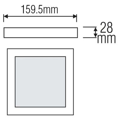 Світильник накладний стельовий (квадрат) HOROZ ELECTRIC ARINA-12 12W 6400K (денне світло), білий фото №2