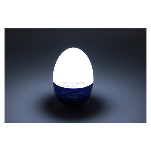 Світильник-нічник Troika Eggtivate, з датчиком вібрації, синій фото №5