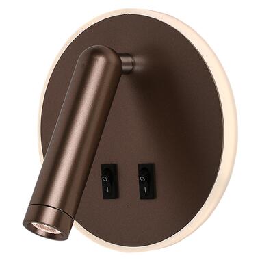 Светильник настенный светодиодный Бра Levistella 806V306R CF 4000K с двумя выключателями коричневый фото №1