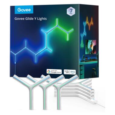 Набір настінних світильників Govee H6065 Y Shape Light Panel 7шт RGB White (H6065301) фото №2
