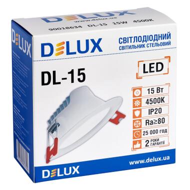 Світильник Delux DL-15 4500К 15Вт 1200лм 230В D140мм (90018634) фото №3