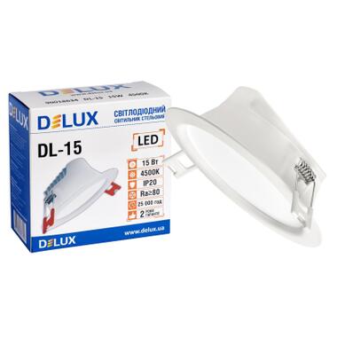 Світильник Delux DL-15 4500К 15Вт 1200лм 230В D140мм (90018634) фото №2