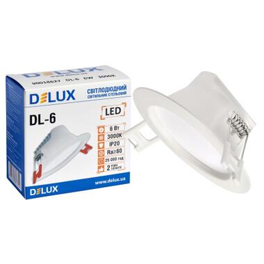 Світильник Delux DL-6 3000К 6Вт 480лм 230В D100мм (90018627) фото №3