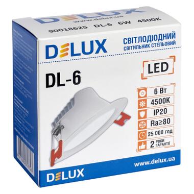 Світильник Delux DL-6 4500К 6Вт 480лм 230В D100мм (90018625) фото №2