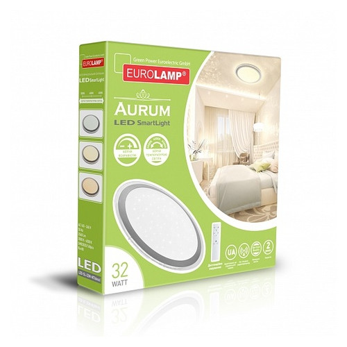 Світильник стельовий Eurolamp LED Smart Light Aurum 32W 3000K-6500K (LED-SL-32W-N8(deco)) фото №2