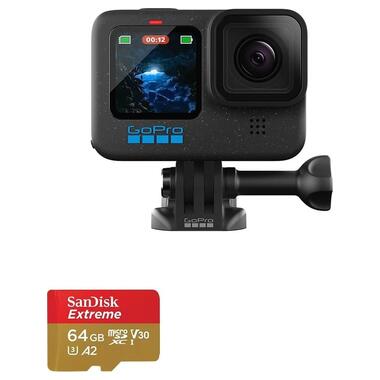 Камера GoPro HERO12 Black (CHDSB-121-CN) + 64GB Micro SD фото №1