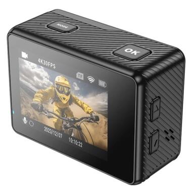 Экшн-камера HOCO DV101 Dual color screen Black (6942007616805) фото №1