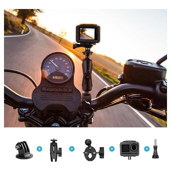 Екшн-камера Akaso V50X з комплектом для мотоциклістів фото №5