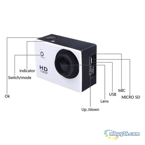 Екшн камера SJCam SJ4000 (білий) (SJ4000-White) фото №5