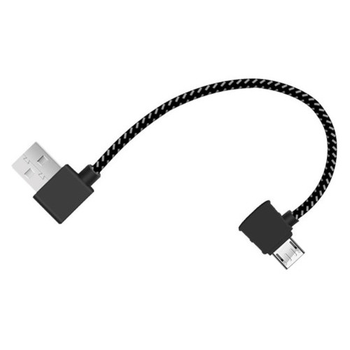 Кабель Primo кутовий USB - MicroUSB - Reverse 0.13m для квадрокоптера Xiaomi Fimi X8 SE - Black фото №3