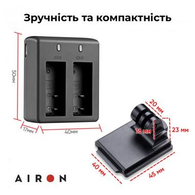 Набір тактичний: екшн-камера AIRON ProCam 8 Black з аксесуарами фото №4
