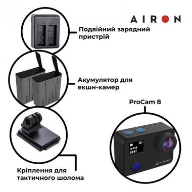 Набір тактичний: екшн-камера AIRON ProCam 8 Black з аксесуарами фото №3