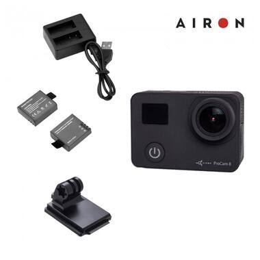 Набір тактичний: екшн-камера AIRON ProCam 8 Black з аксесуарами фото №1