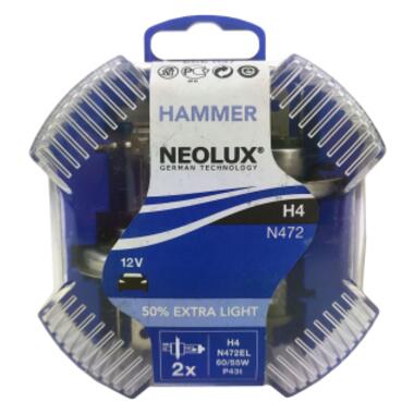 Автолампа Neolux HAMMER H4 Extra Light 50 N472EL (756800) фото №1
