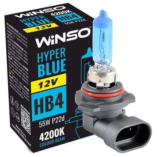 Галогенова лампа Winso HB4 12V 55W P22d HYPER BLUE 4200K фото №1