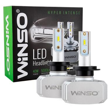 Світлодіодні лампи Winso LED 792700 H7 12/24V 40Вт 5000Лм 6000K PX26d CSP Chip фото №2