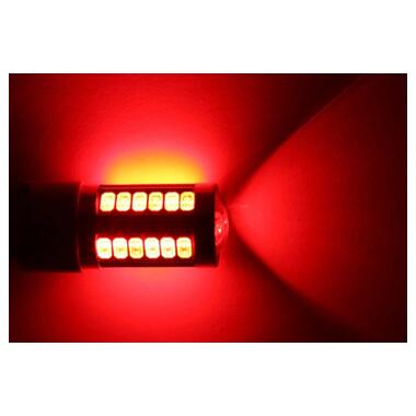 LED 1156 BA15S P21W лампа в автомобіль 33 SMD червона фото №3