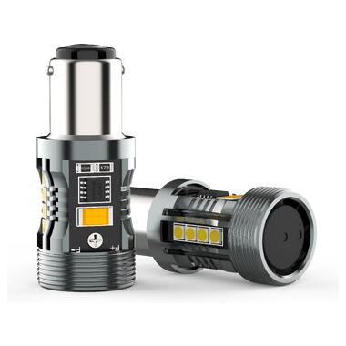Светодиодные лампы Infolight P21/5W BAY15D (1157) Canbus Amber+White фото №1