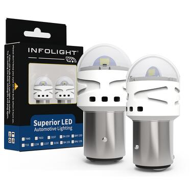 Лампы светодиодные Infolight P21/4W BAZ15D (1157) фото №3