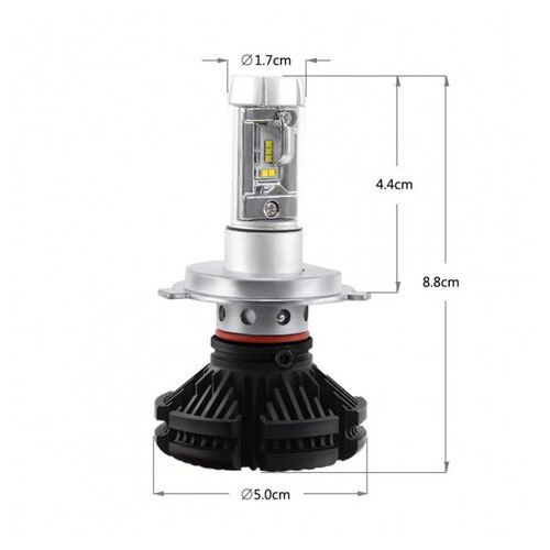 Світлодіодна лампа XPRO Cokol LED X3-H4 комплект 2 шт. фото №5