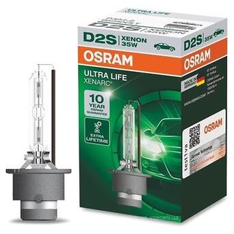 Лампа ксенонова Osram D2S XENARC ULTRALIFE 85В 35Вт P32d-2 (66240ULT-DUO) фото №1